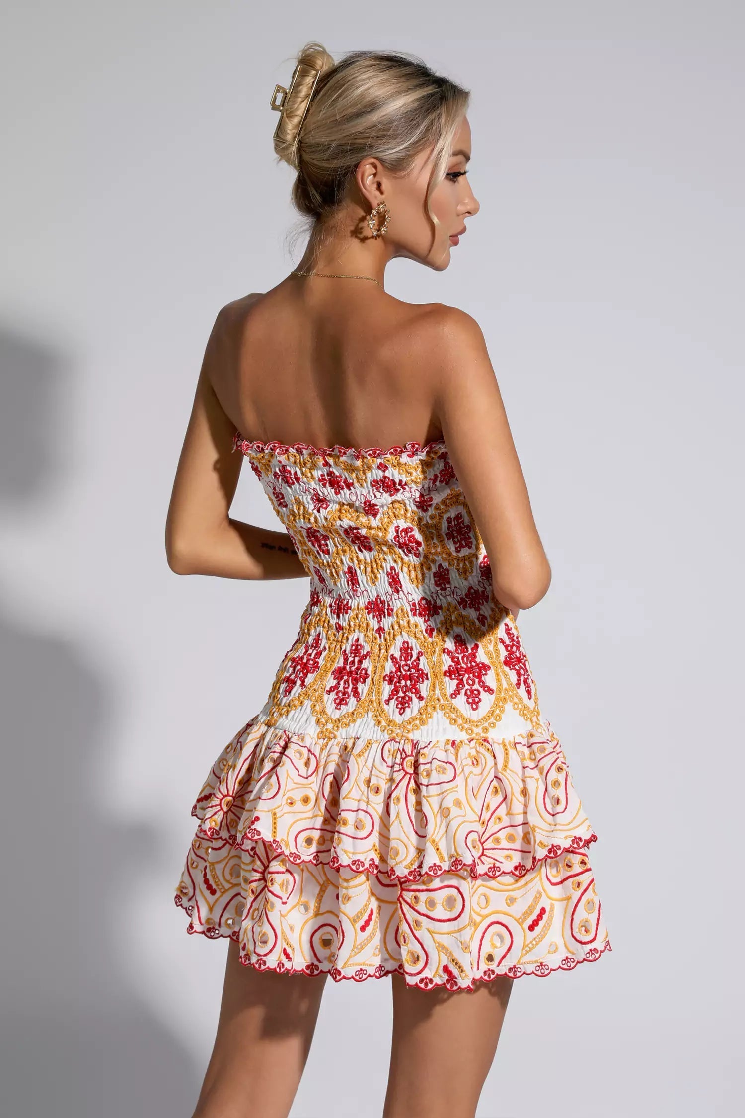Rosemary Red Ruffle Mini Dress