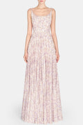 Rupera Floral Print Pleated Maxi Dress