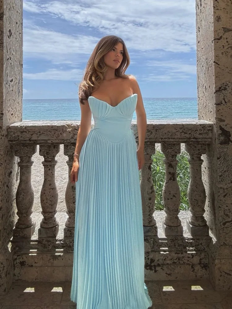 Pleated Maxi Dress