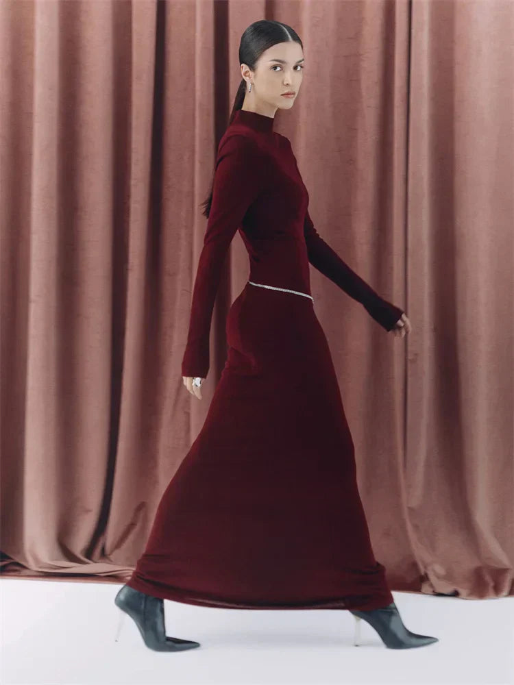 Turtleneck Maxi Dress