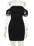 Off the Shoulder Short Sleeve Mini Dress