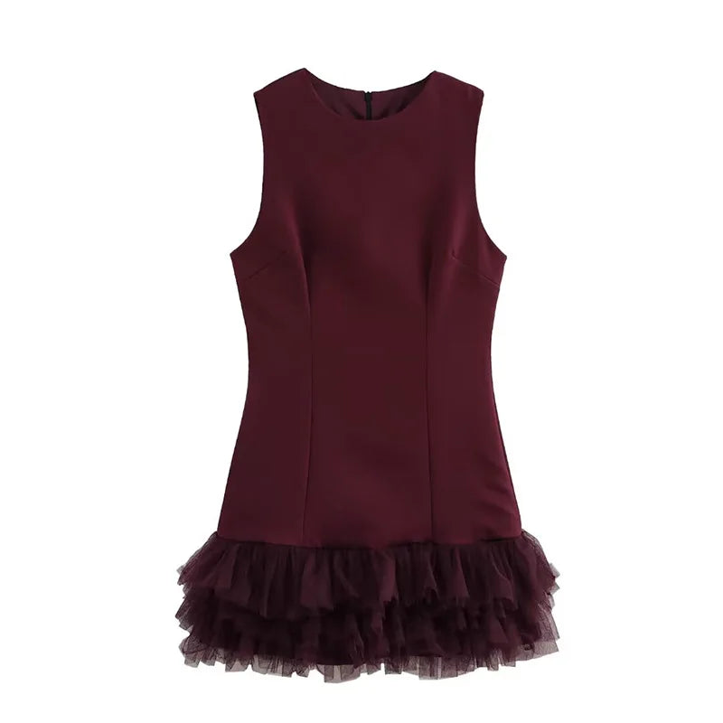 Long Sleeve Slim  Sequins Feather Dress