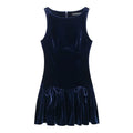 Bow Crew Neck Sleeveless Mini Dress