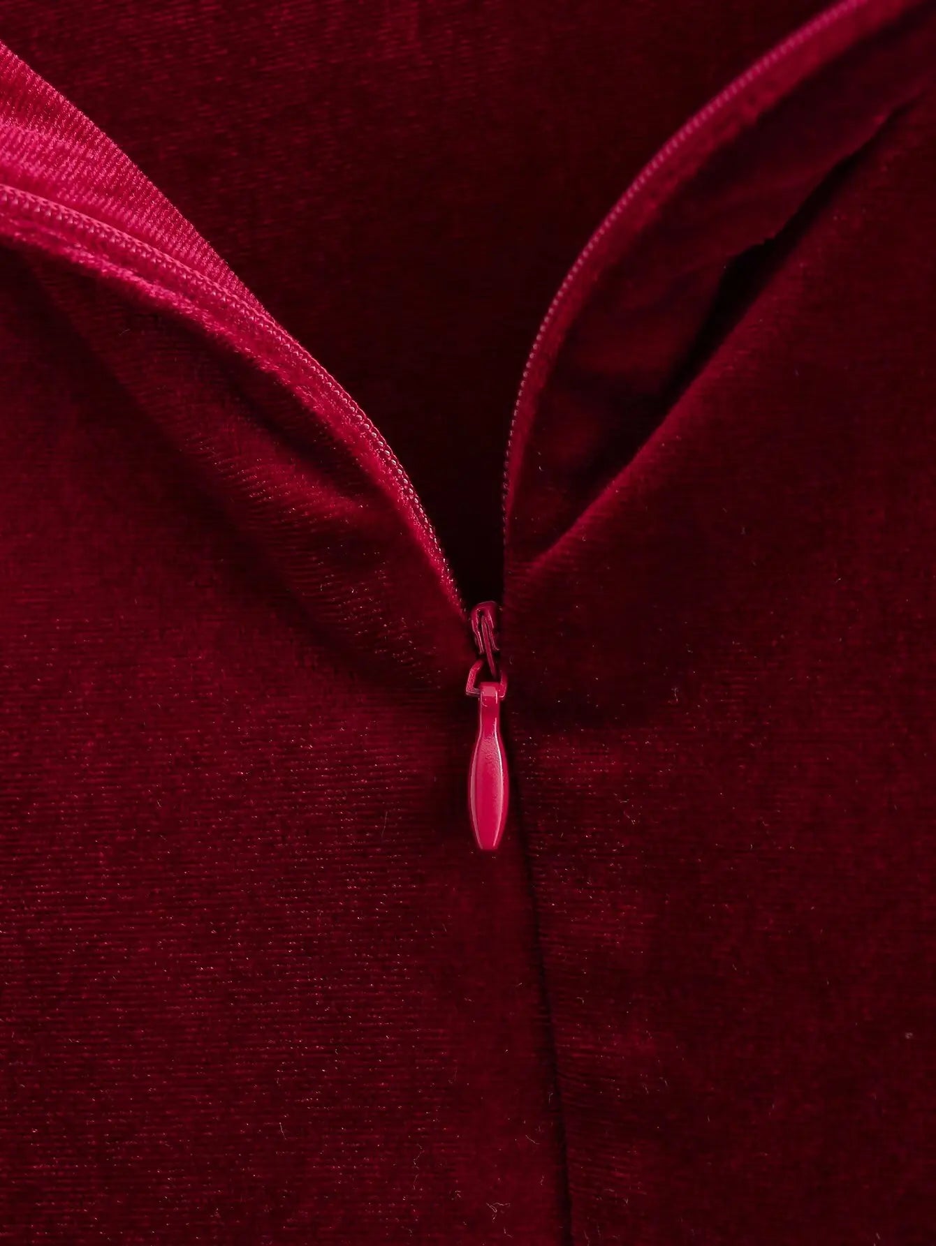 Velvet Bow Burgundy Short Dress