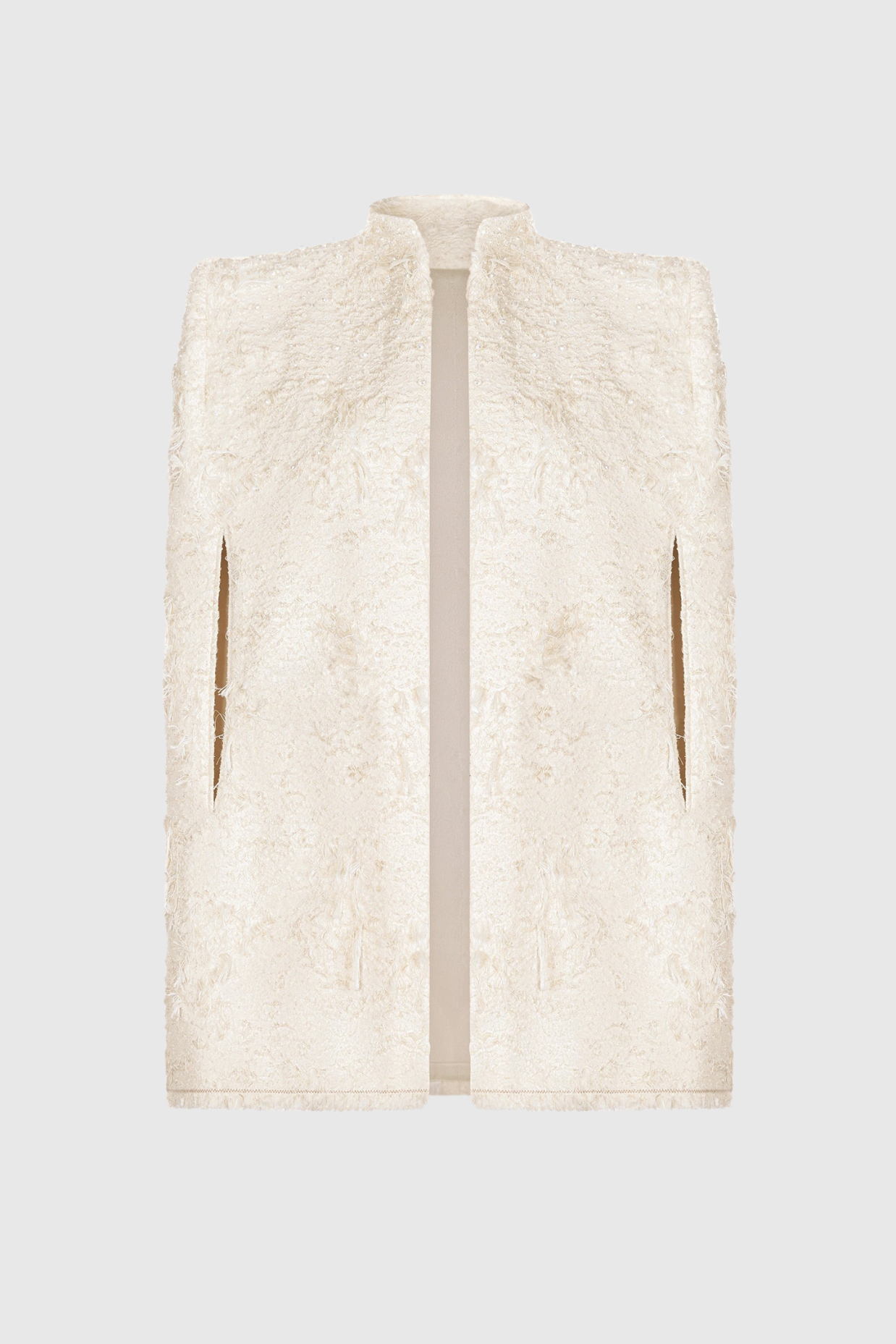 Santos Bow Jacquard Mini Dress - Beige