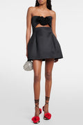 Sara Rose Strapless Cutout Mini Dress - Black