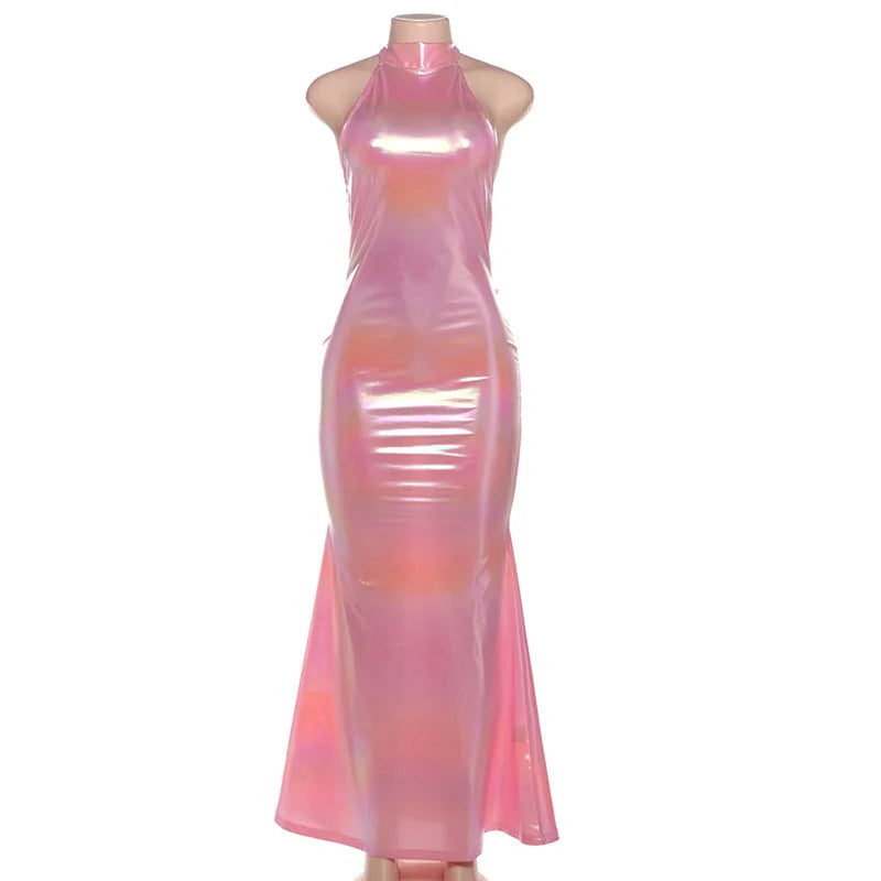 Backless Bow Sleeveless Maxi Dress