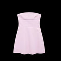 Pink Mini Dress 3D Bow. Backless