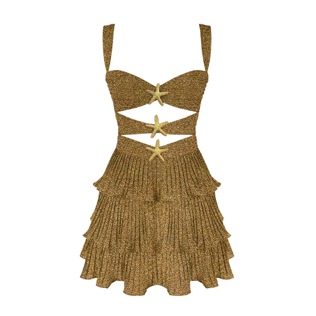 Cover Up Skirt Geometry Printed Two-Piece Beach Dress
