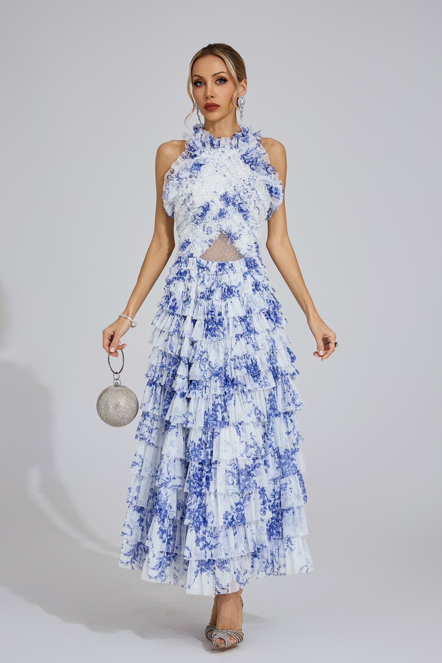 Siofra Blue Willow Maxi Dress