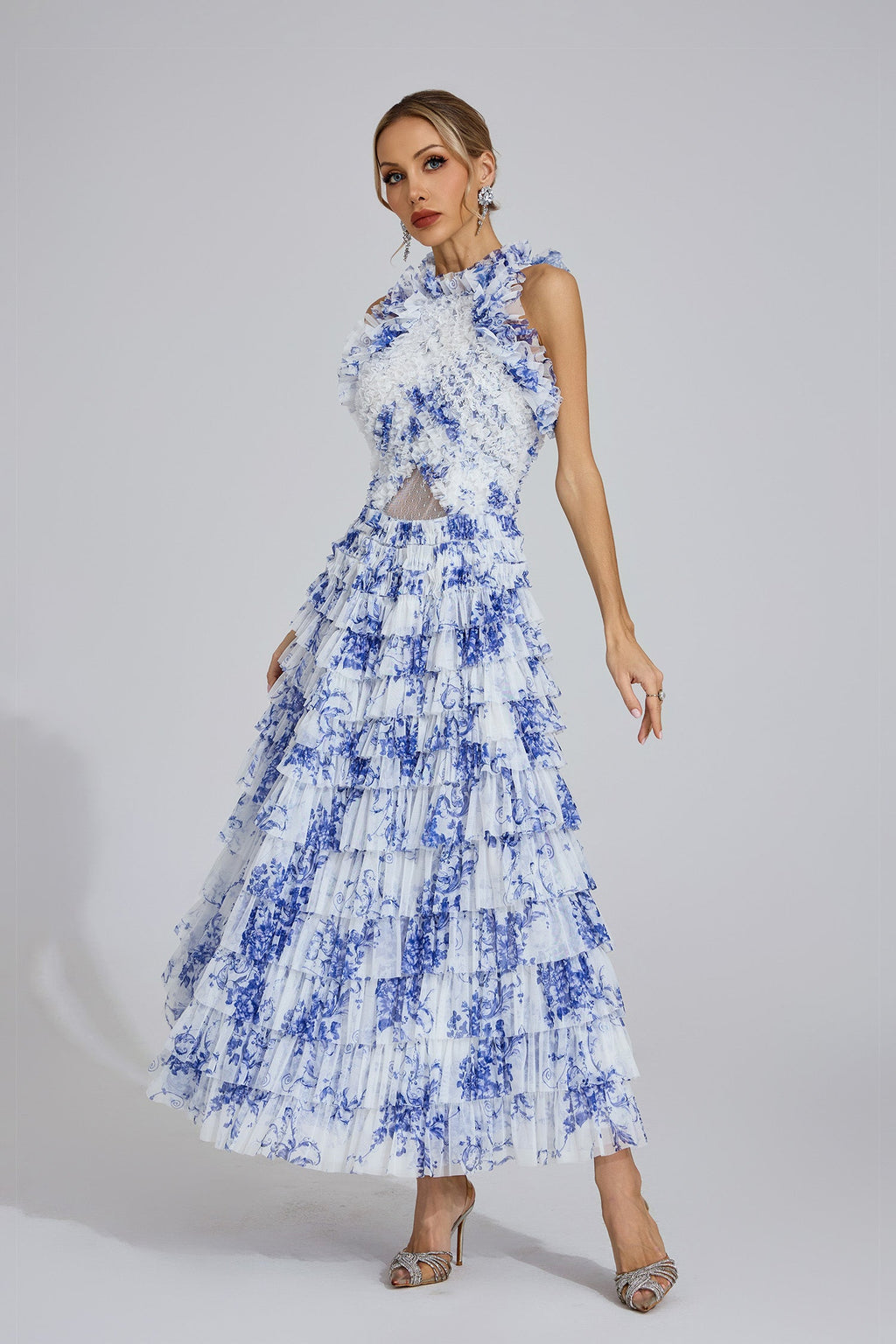 Siofra Blue Willow Maxi Dress