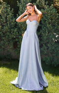 Krista Gown - Glitter Dusted A-line Bustier Dress