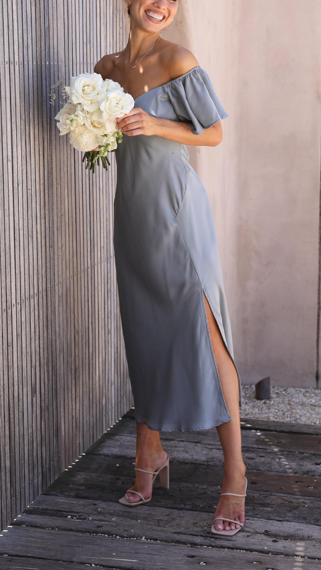 Nalani | Butterfly Sleeve Off-Shoulder Maxi Dress