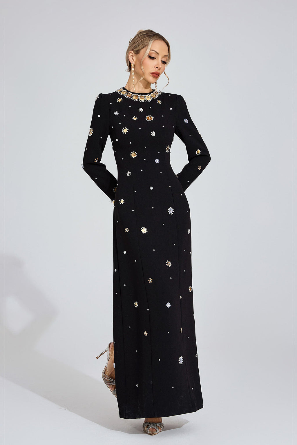 Tallulah Black Star Maxi Dress