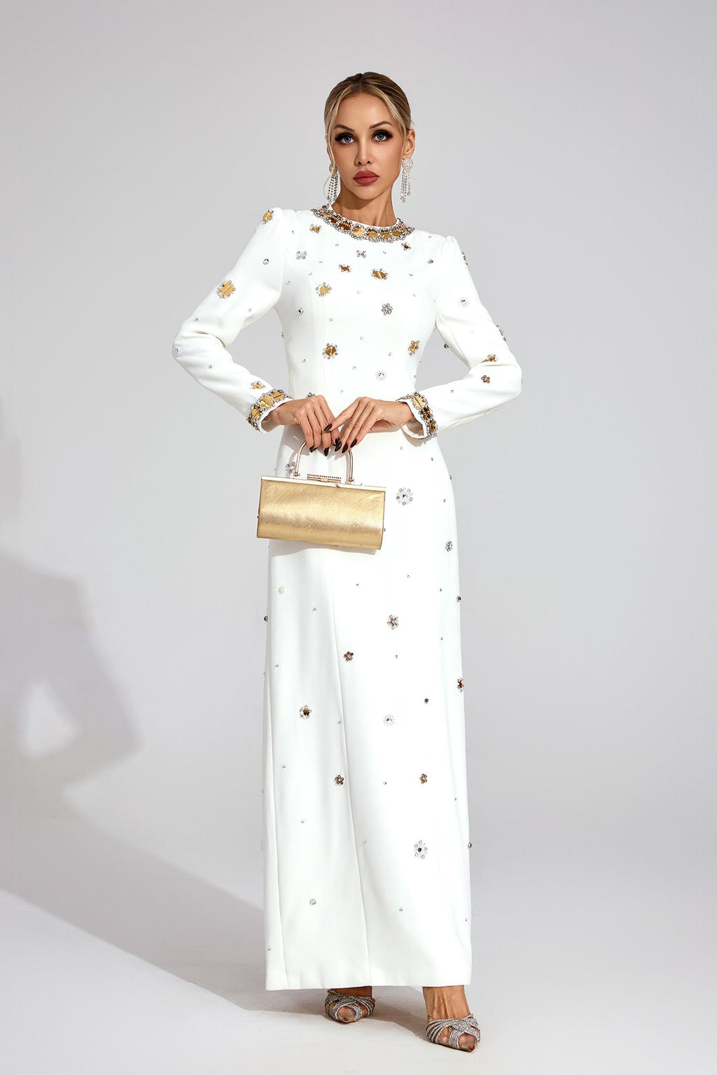 Tallulah White Star Maxi Dress