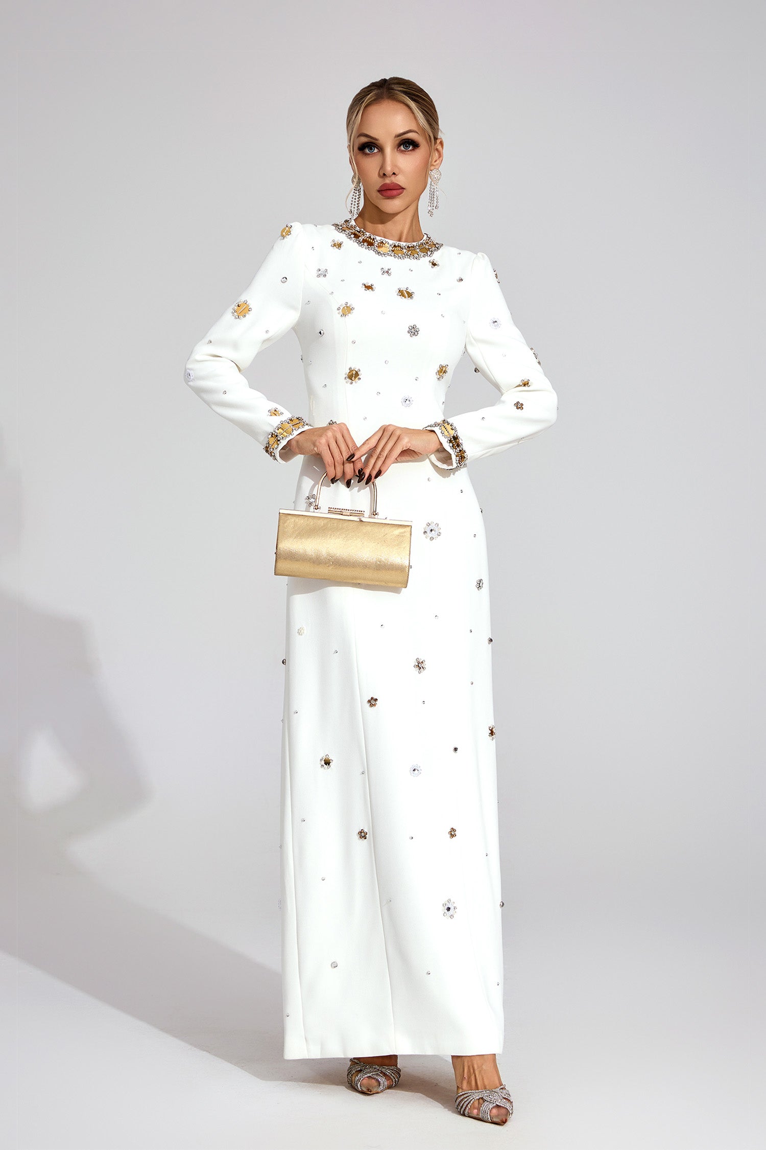 Tallulah White Star Maxi Dress
