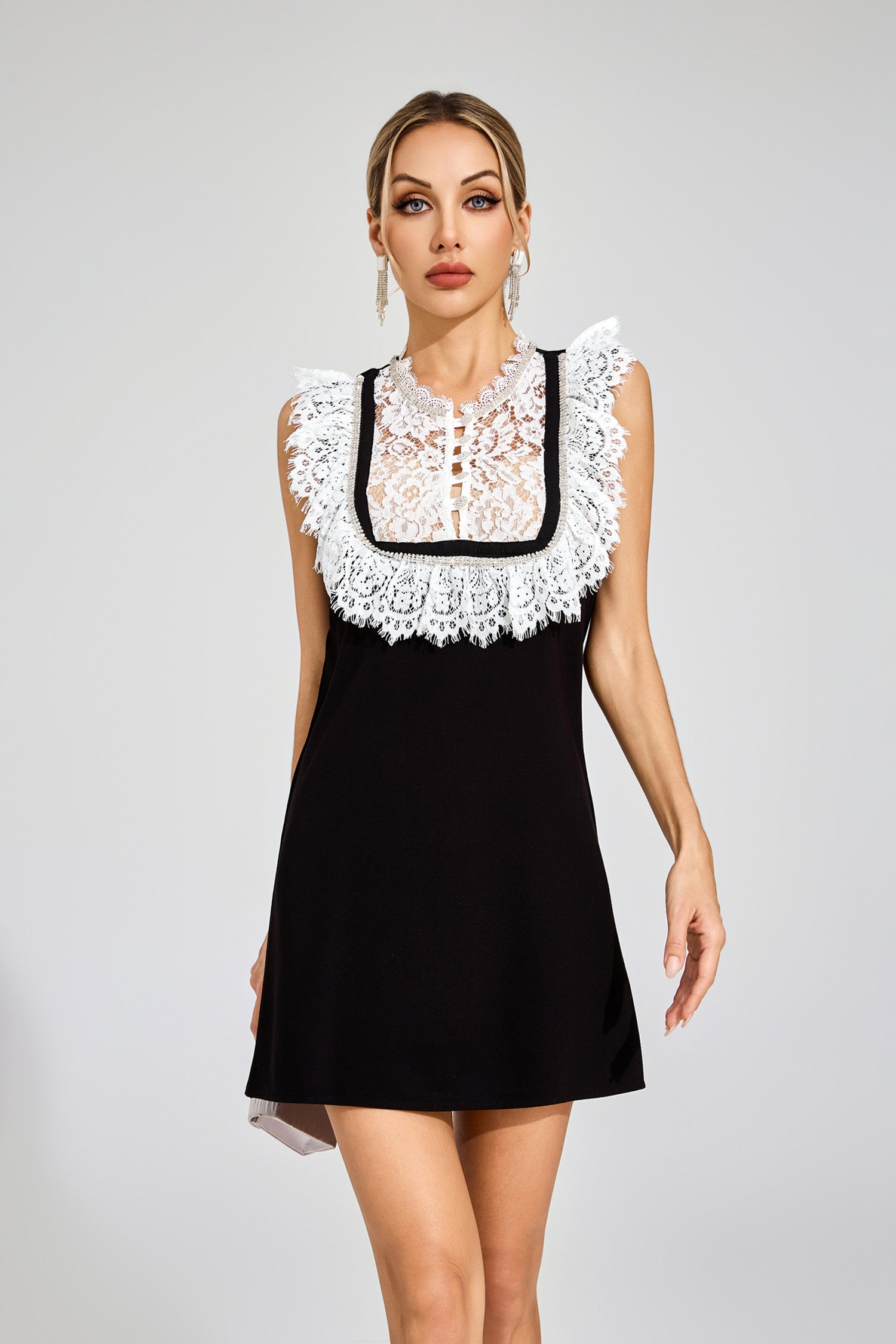 Warren Black Lace Mini Dress