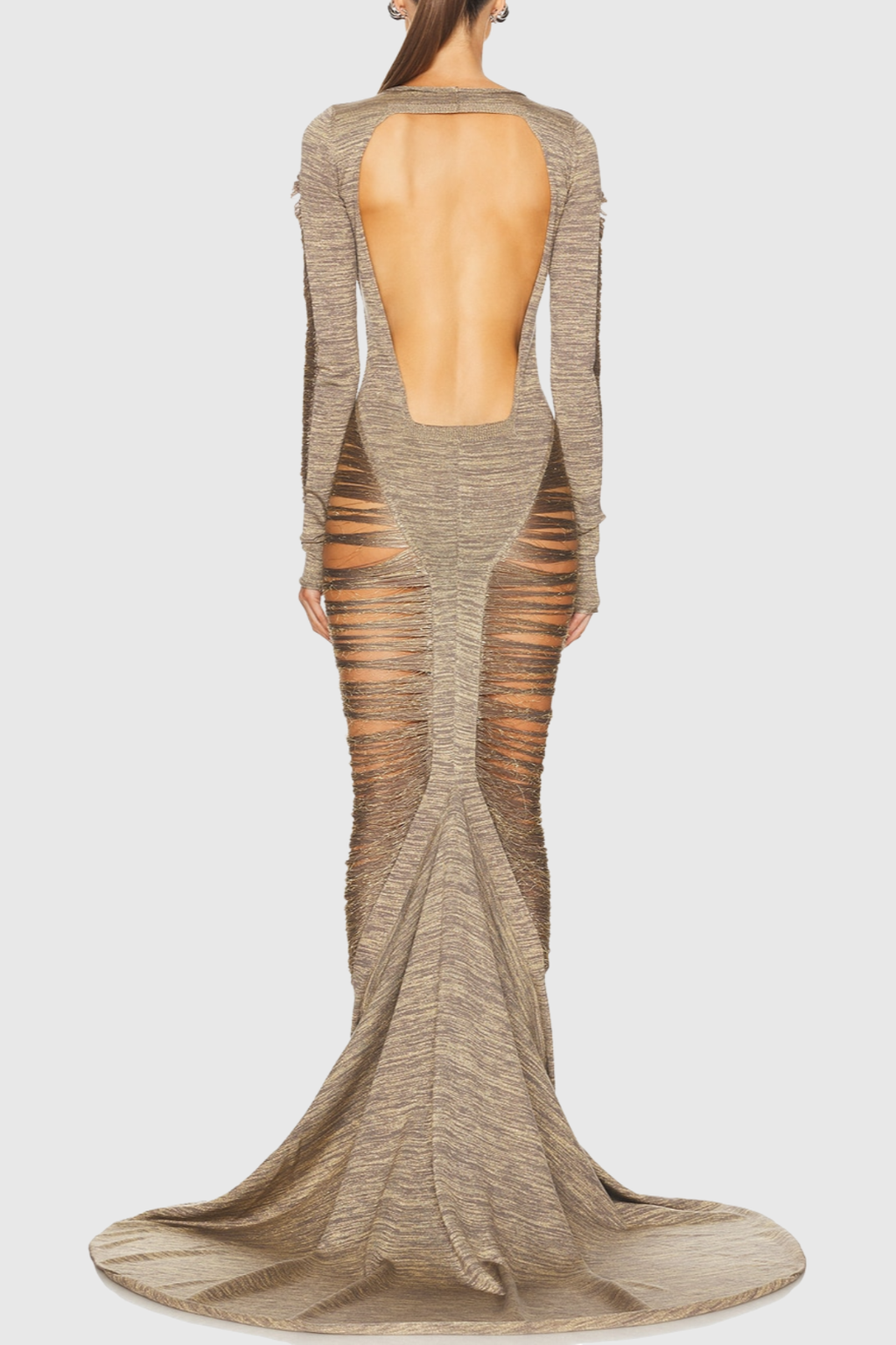 Zamza Fringe Cutout Maxi Dress