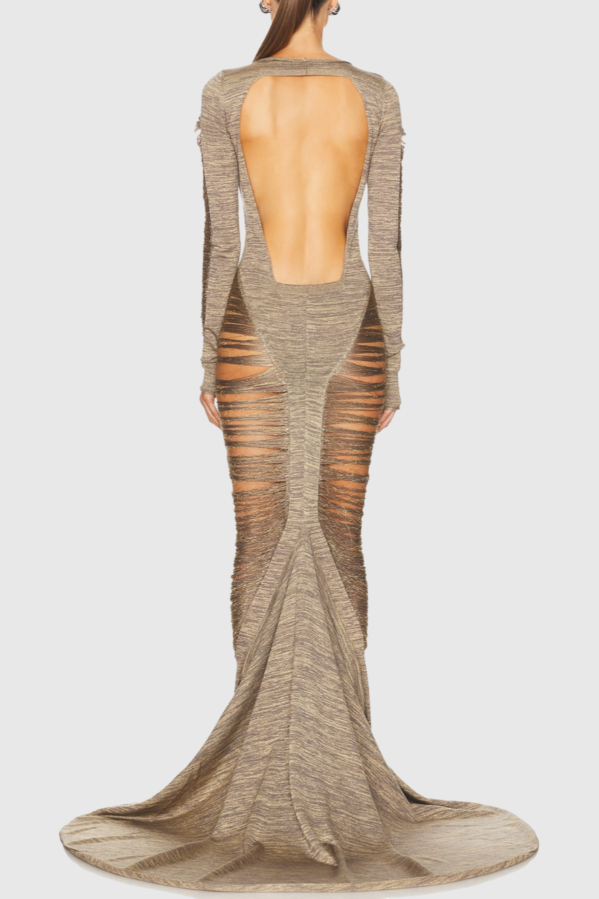 Zamza Fringe Cutout Maxi Dress