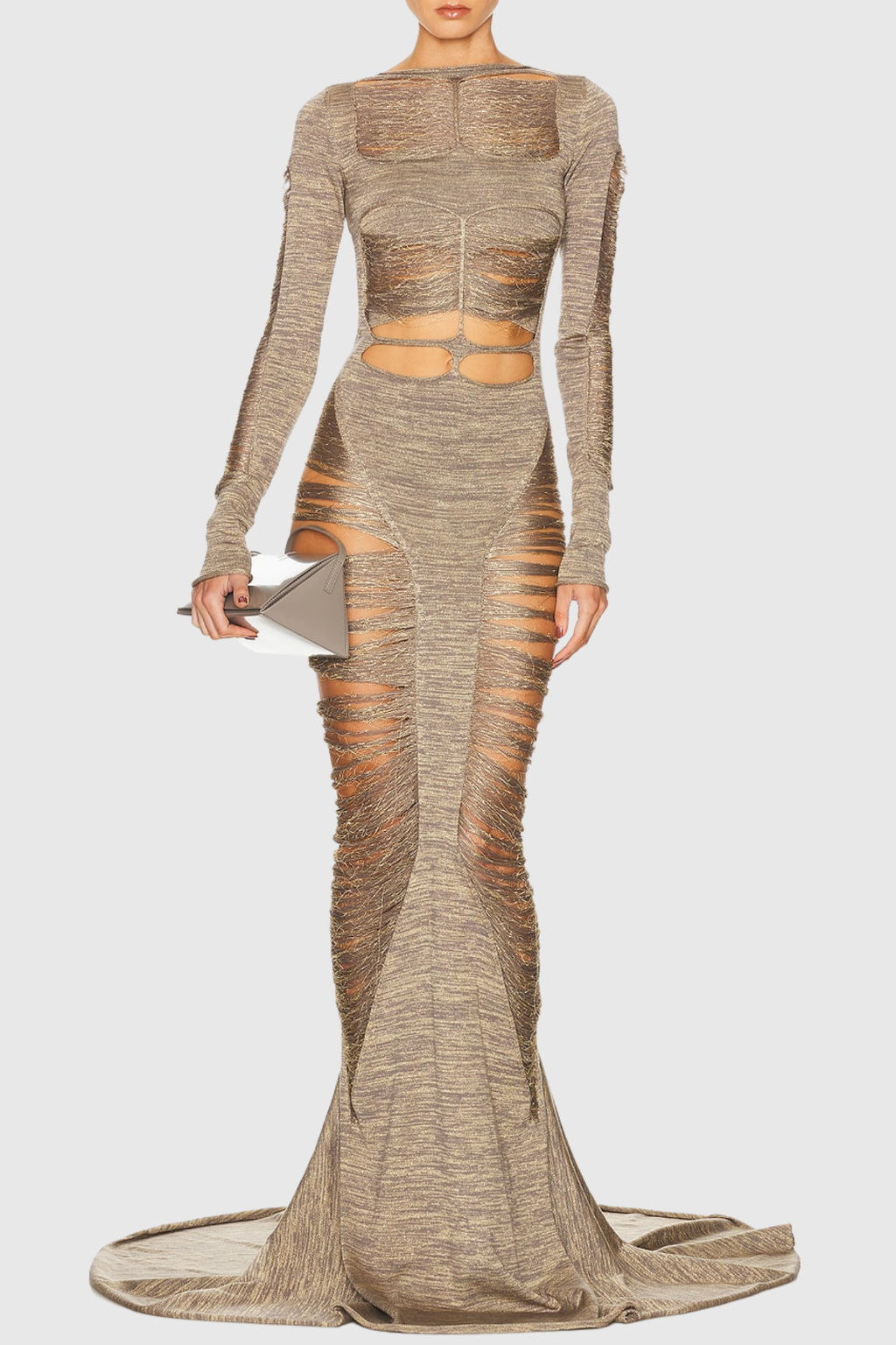 Zamza Fringe Cutout Maxi Dress
