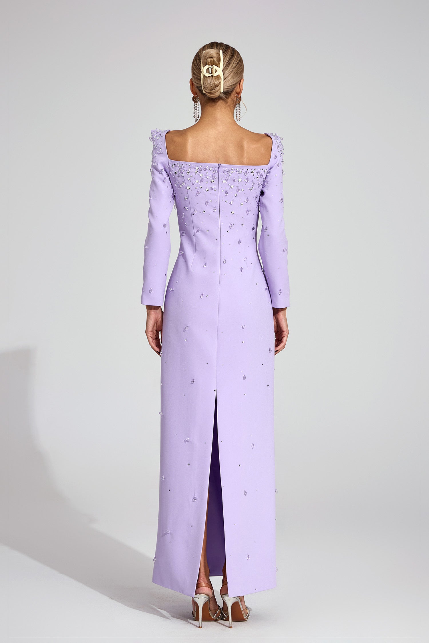 Zipporah  Purple Diamond Maxi Dress