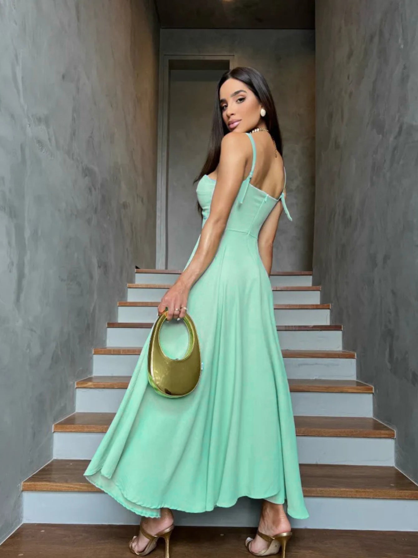 Halter Bandeau Maxi Dress