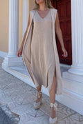 Fluid Silky Solid Color Vest