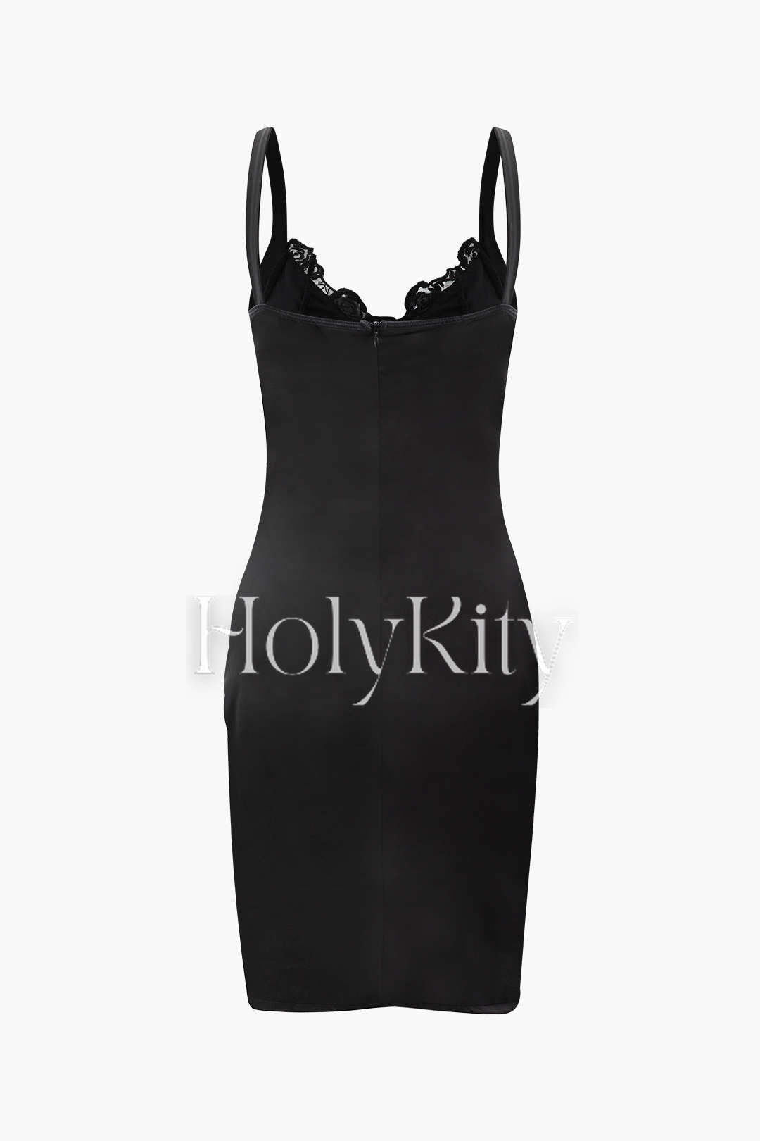 Lace Detail Underwire Shaping Wrap Mini Dress