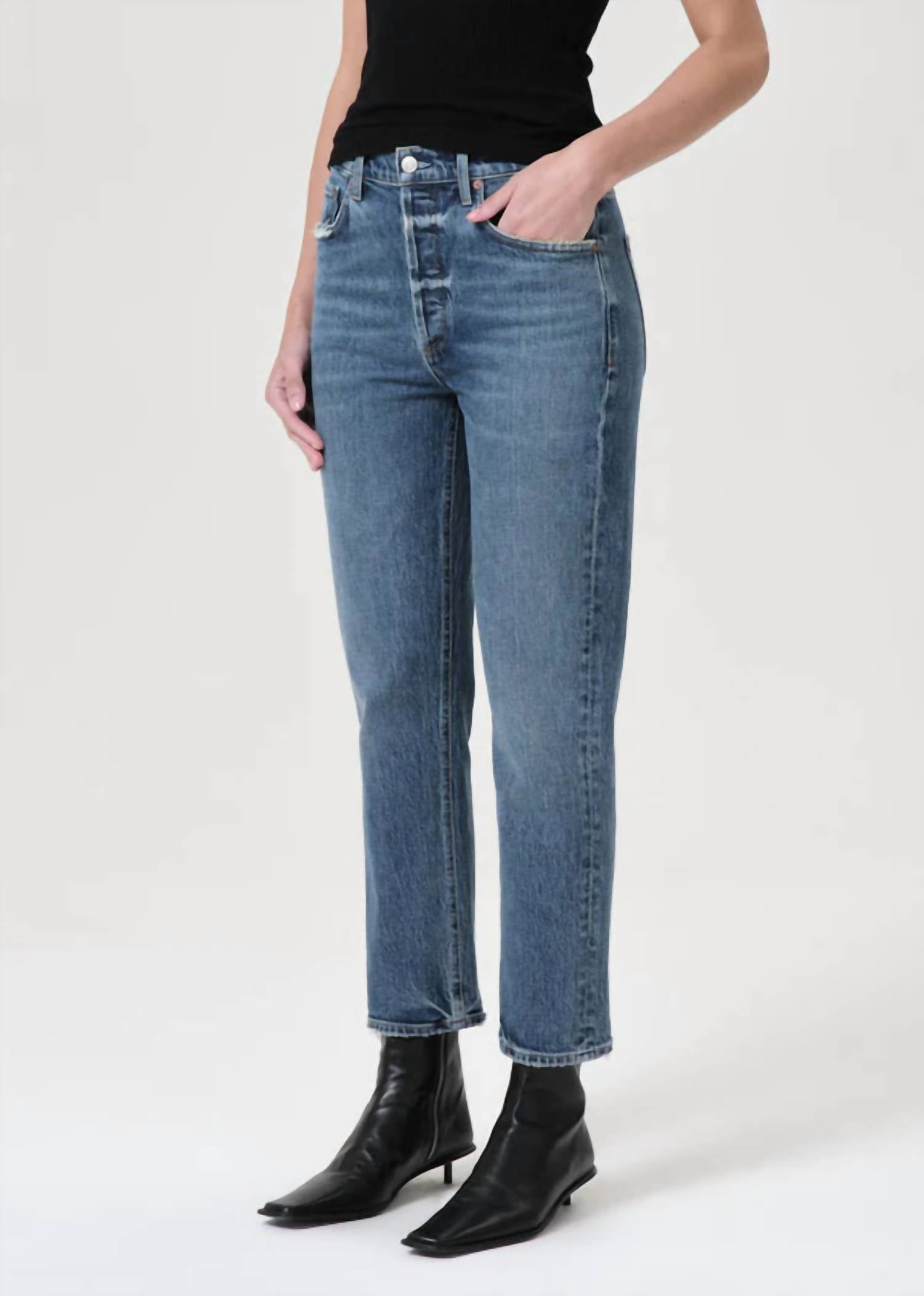 Agolde - Riley High Rise Straight Crop Jean
