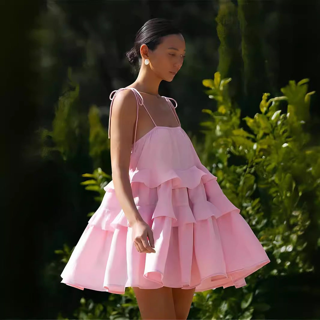 Off Shoulder 3D Flower Mini Dress