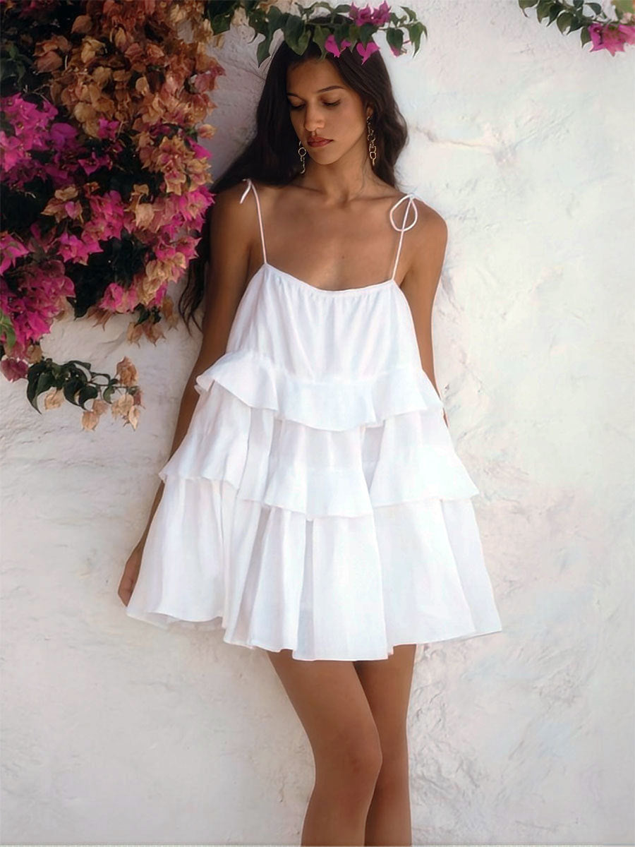 Off Shoulder 3D Flower Mini Dress