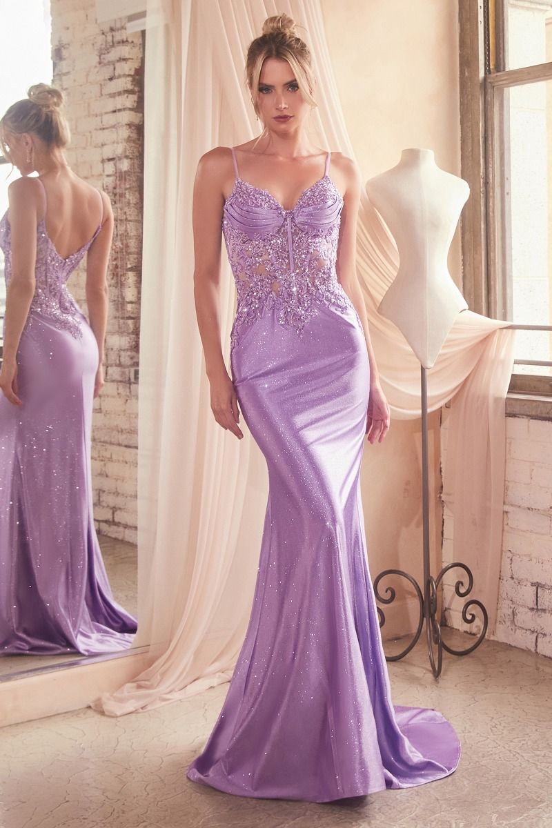 Jodie Gown - Fitted Lace Appliqu¨¦ Evening Dress