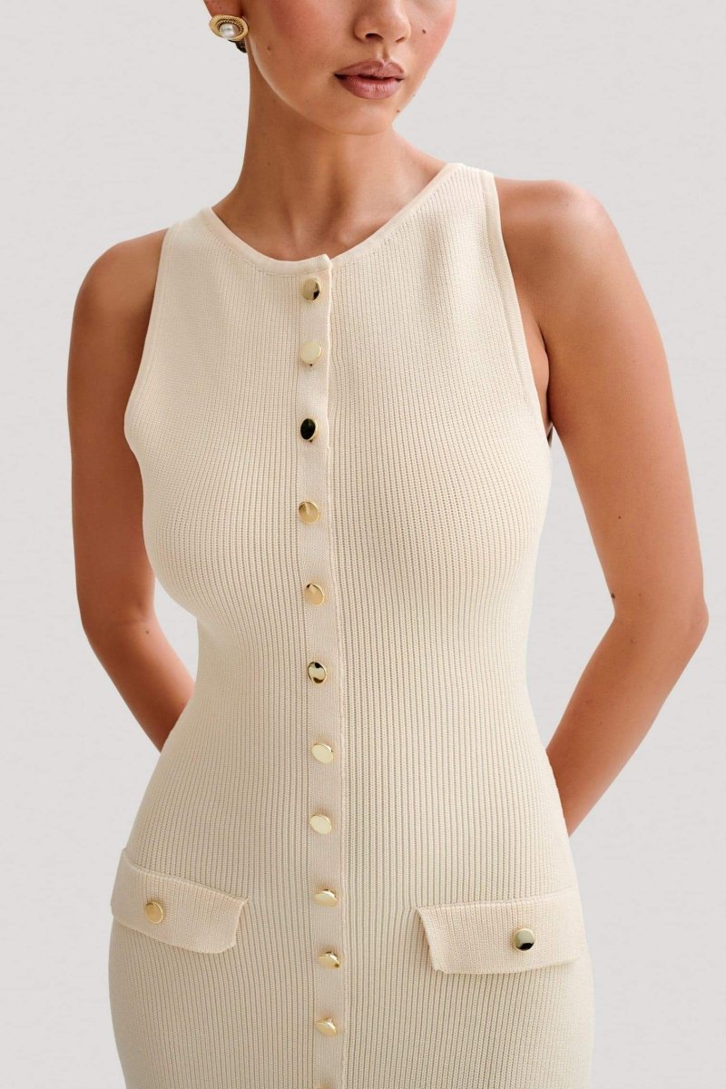 Fiona | Knit Sleeveless Maxi Dress