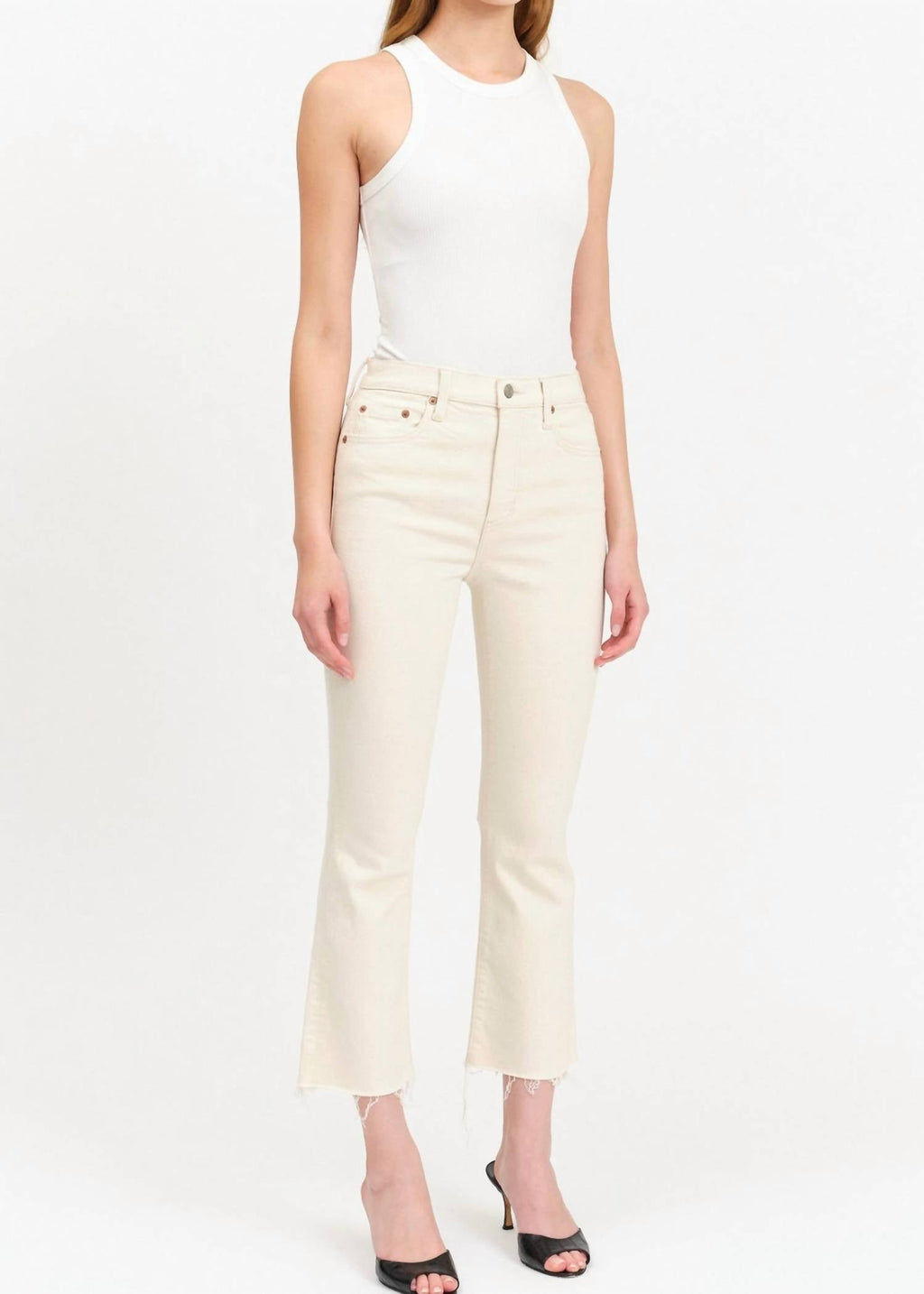 Daze - Shy Girl High Rise Crop Flare Jeans