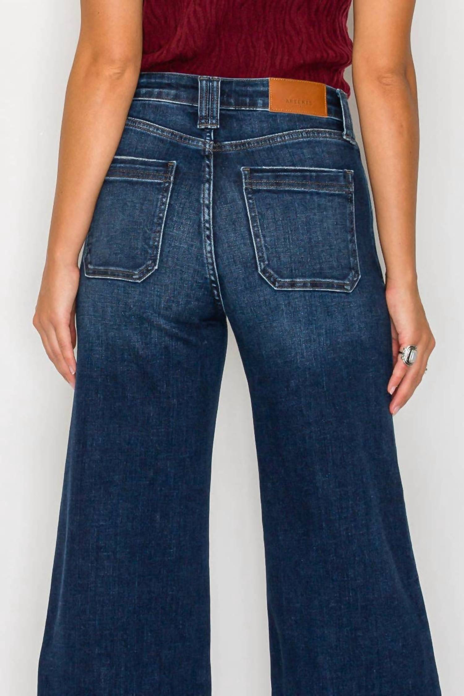 Artemis Vintage - Bella High Rise A Line Wide Leg Jean