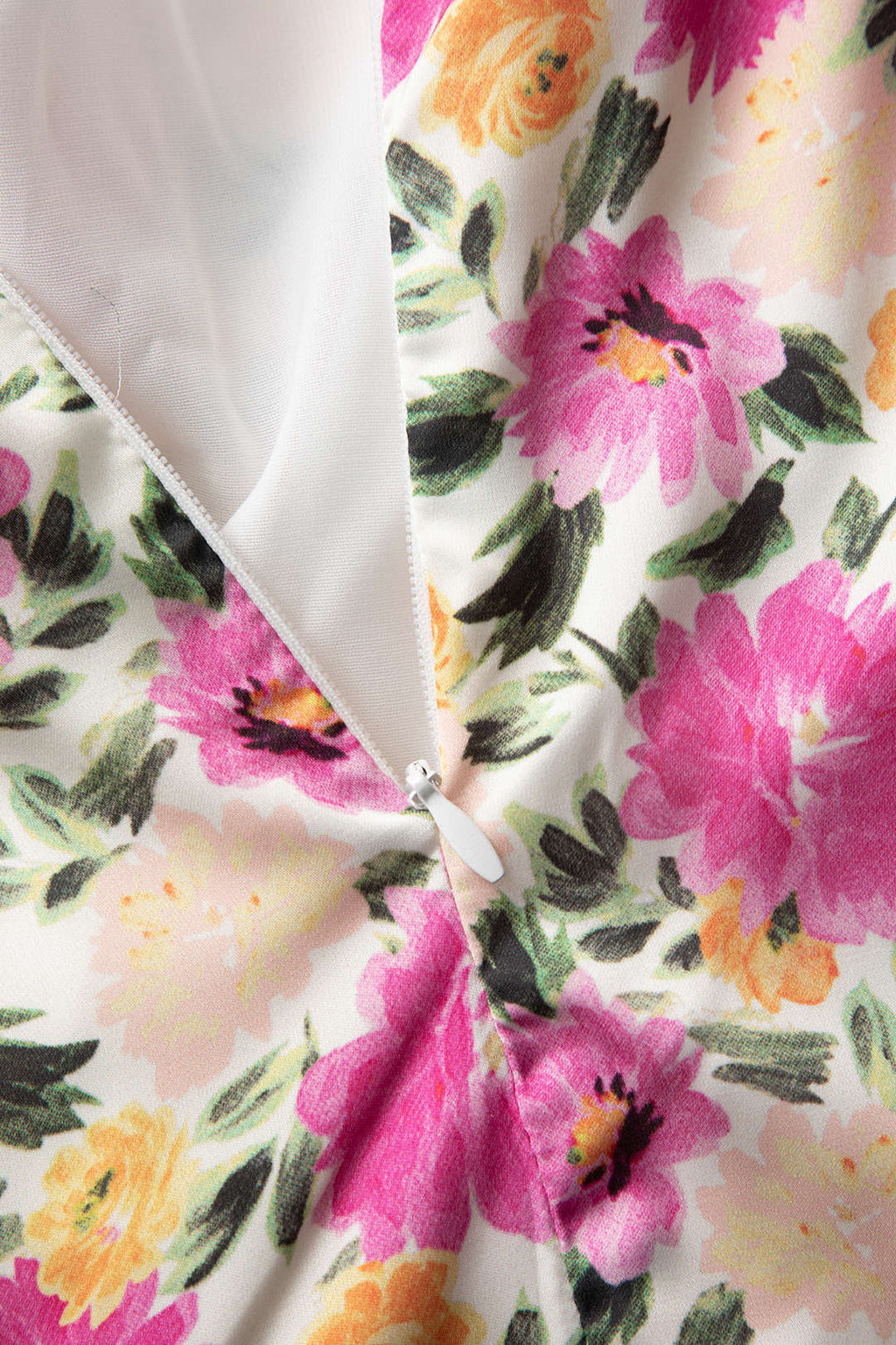 Floral Print Cut Out Back Mini Dress