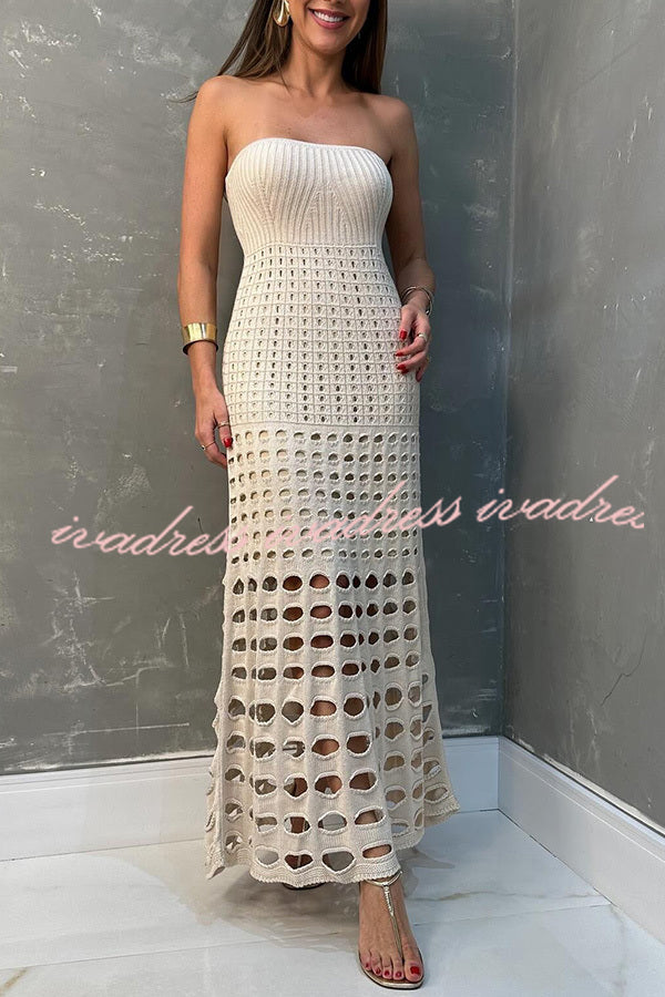 Rustic Patchwork Cutout Off Shoulder Maxi Dress