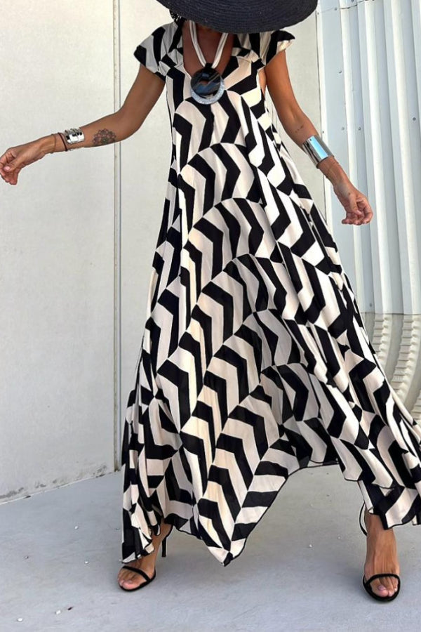 MARIN ROJO-NEGRO. VESTIDO LARGO