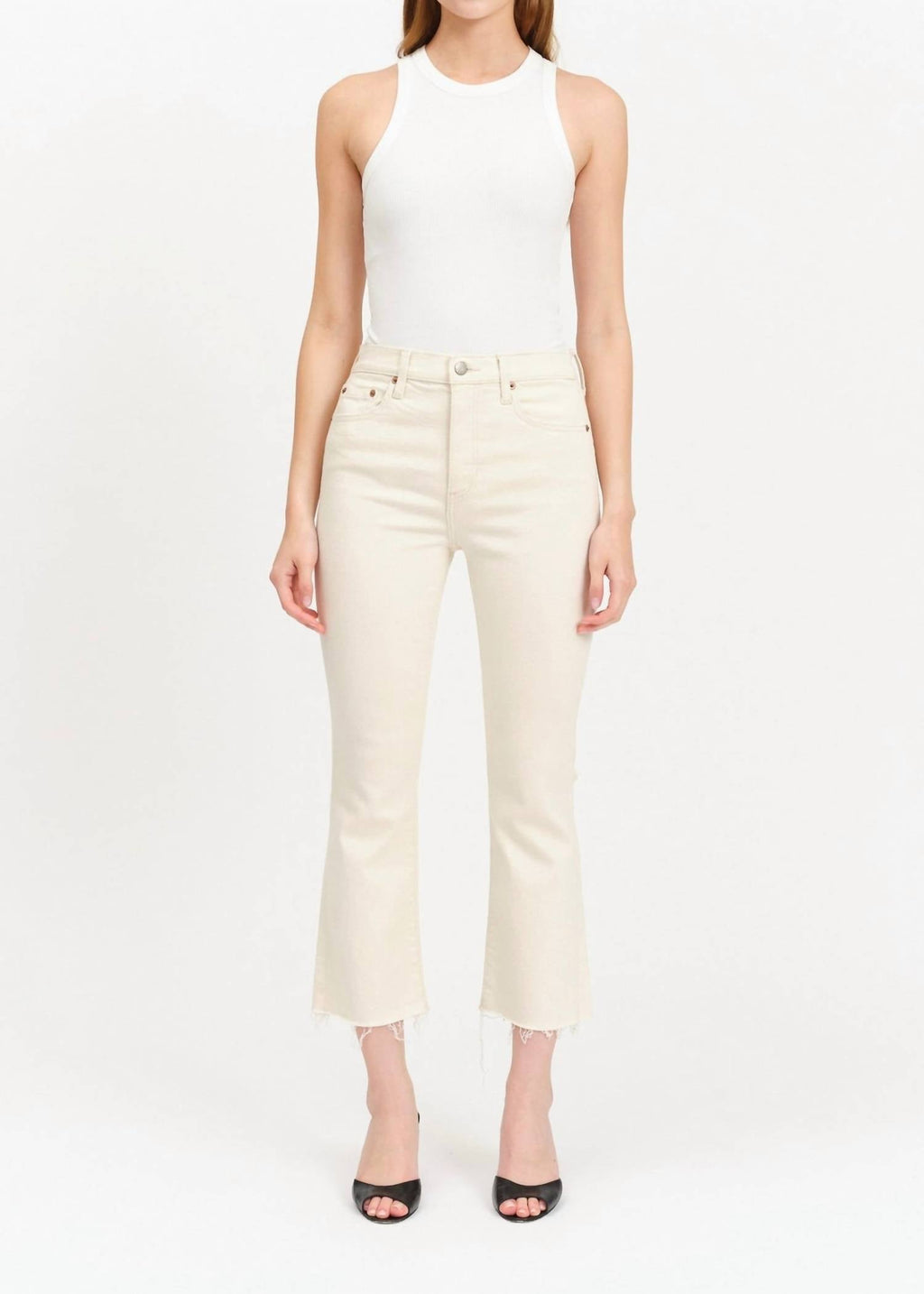 Daze - Shy Girl High Rise Crop Flare Jeans