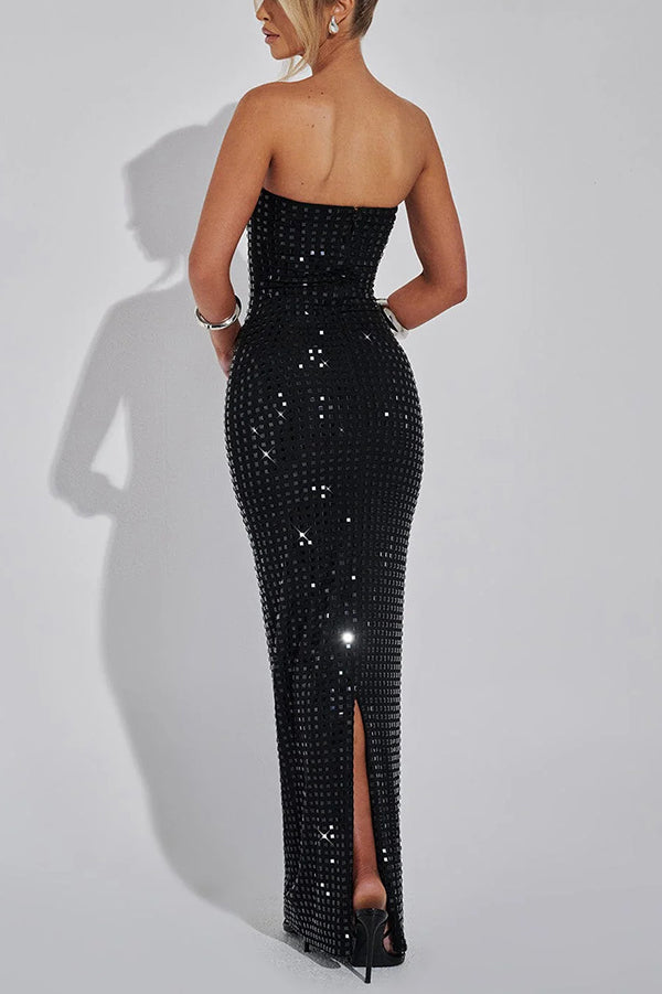 Sexy Sleeveless Backless Slim Fit Slit Maxi Dress