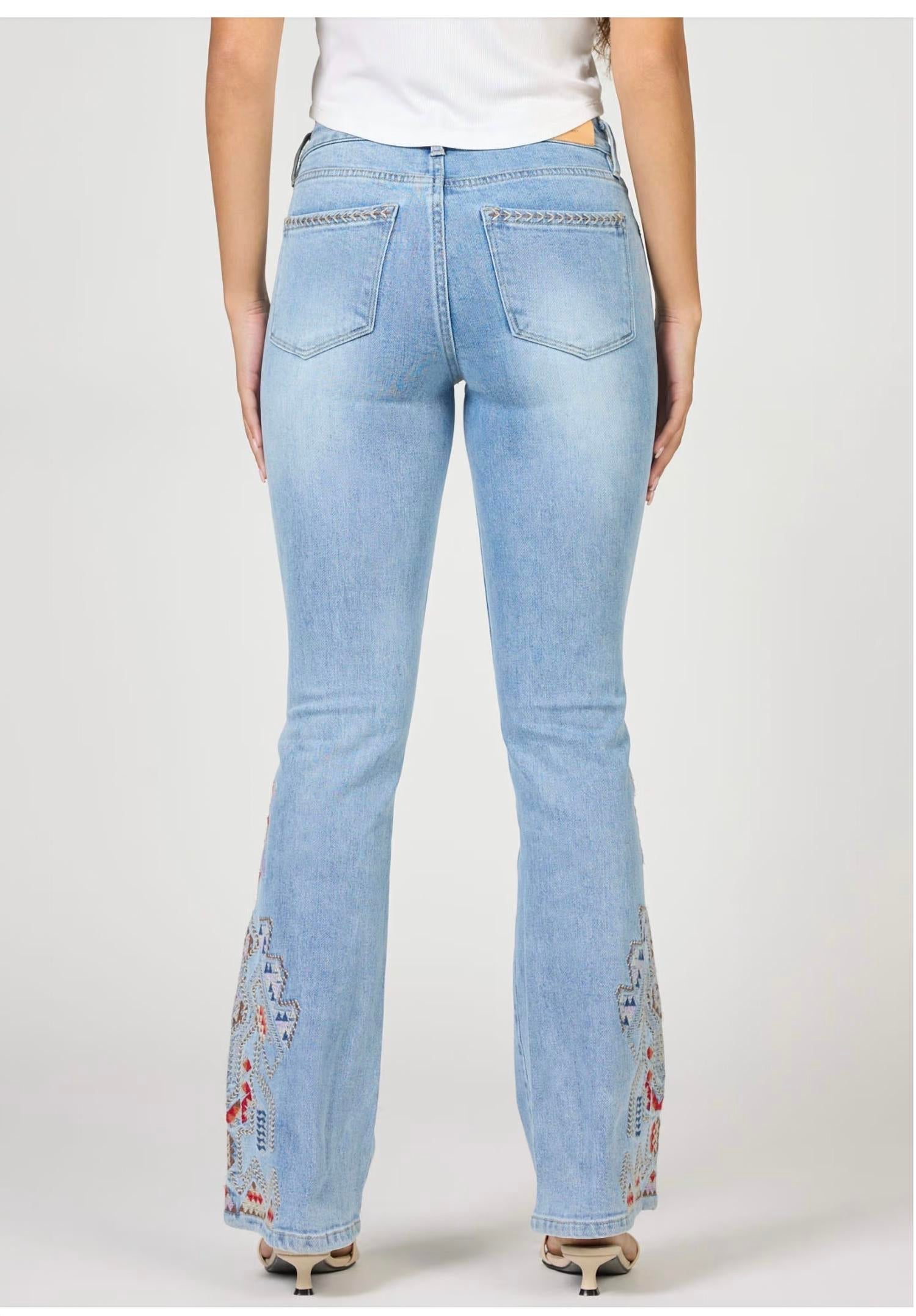 Dear John Denim - Jaxton Mid Rise Embroidery Jean