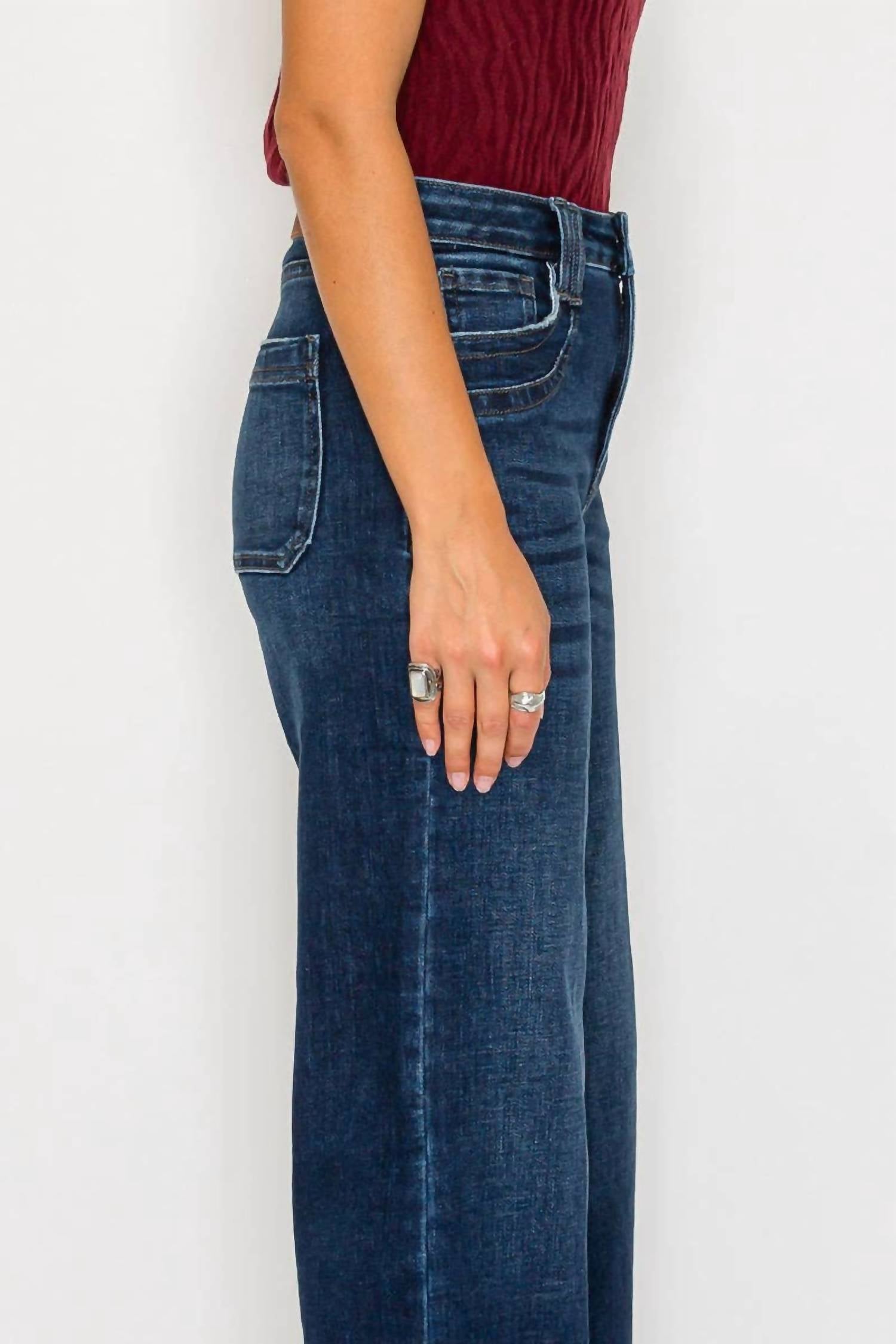 Artemis Vintage - Bella High Rise A Line Wide Leg Jean