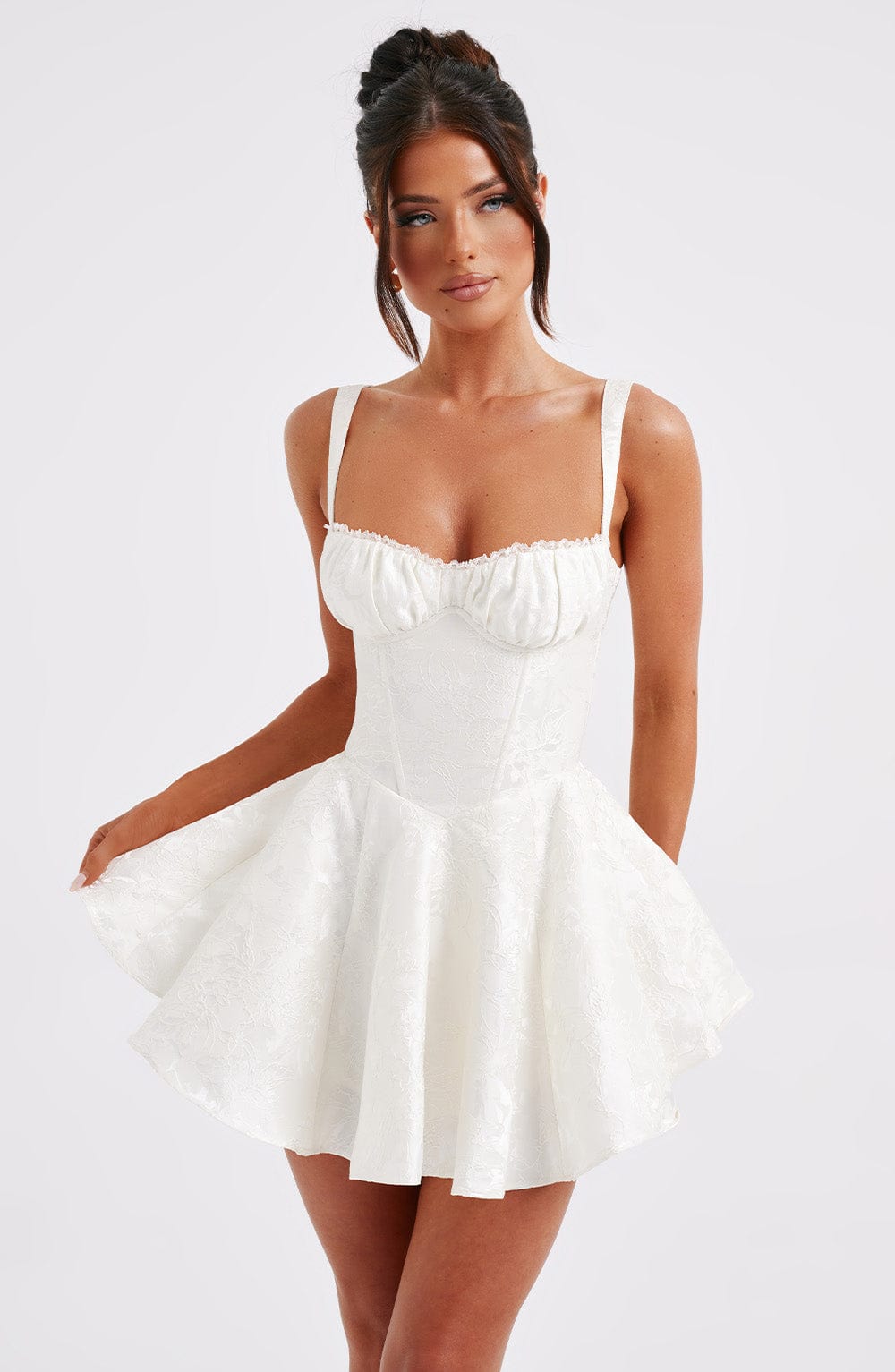 Jacquard Corset Mini Dress