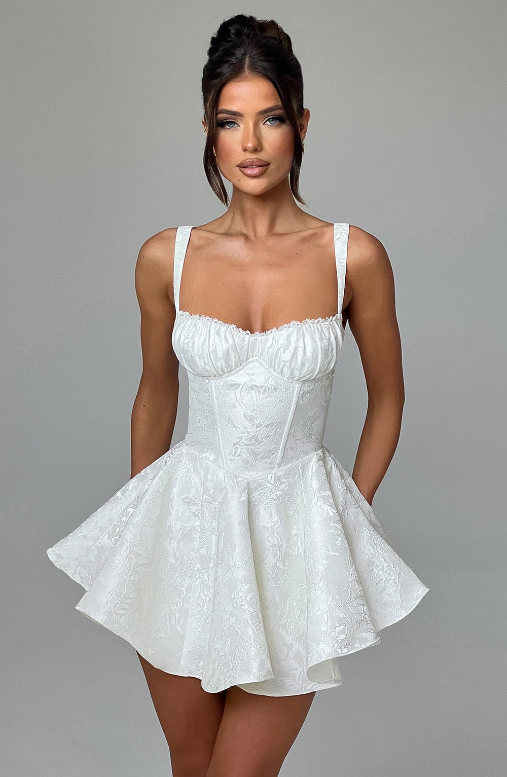 Jacquard Corset Mini Dress