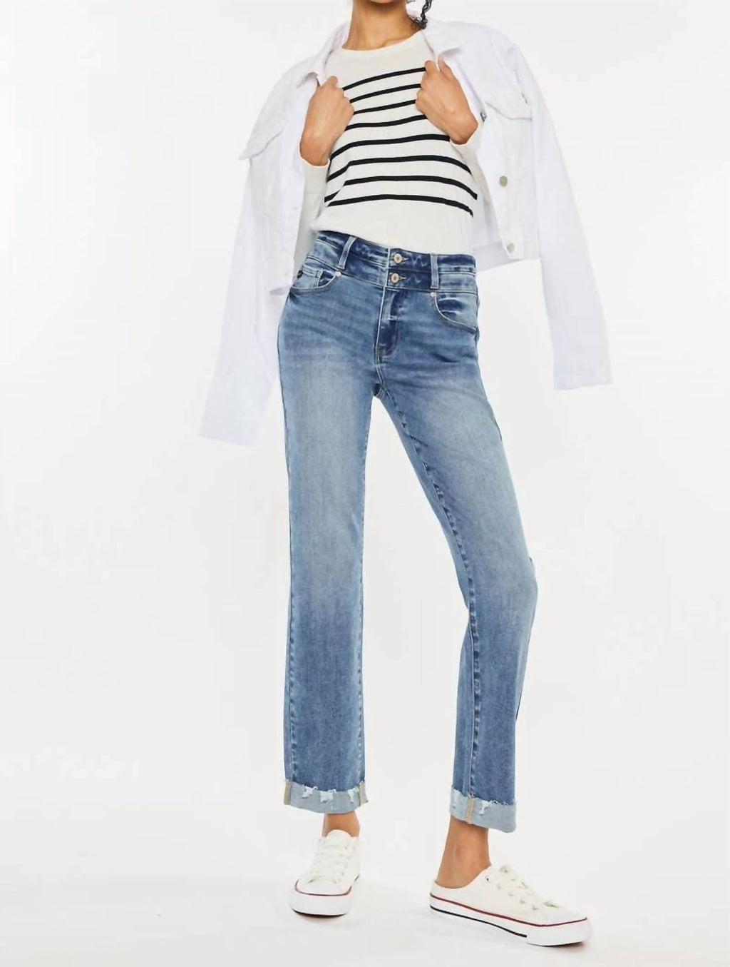 Kancan - Kiana High Rise Slim Straight Jeans