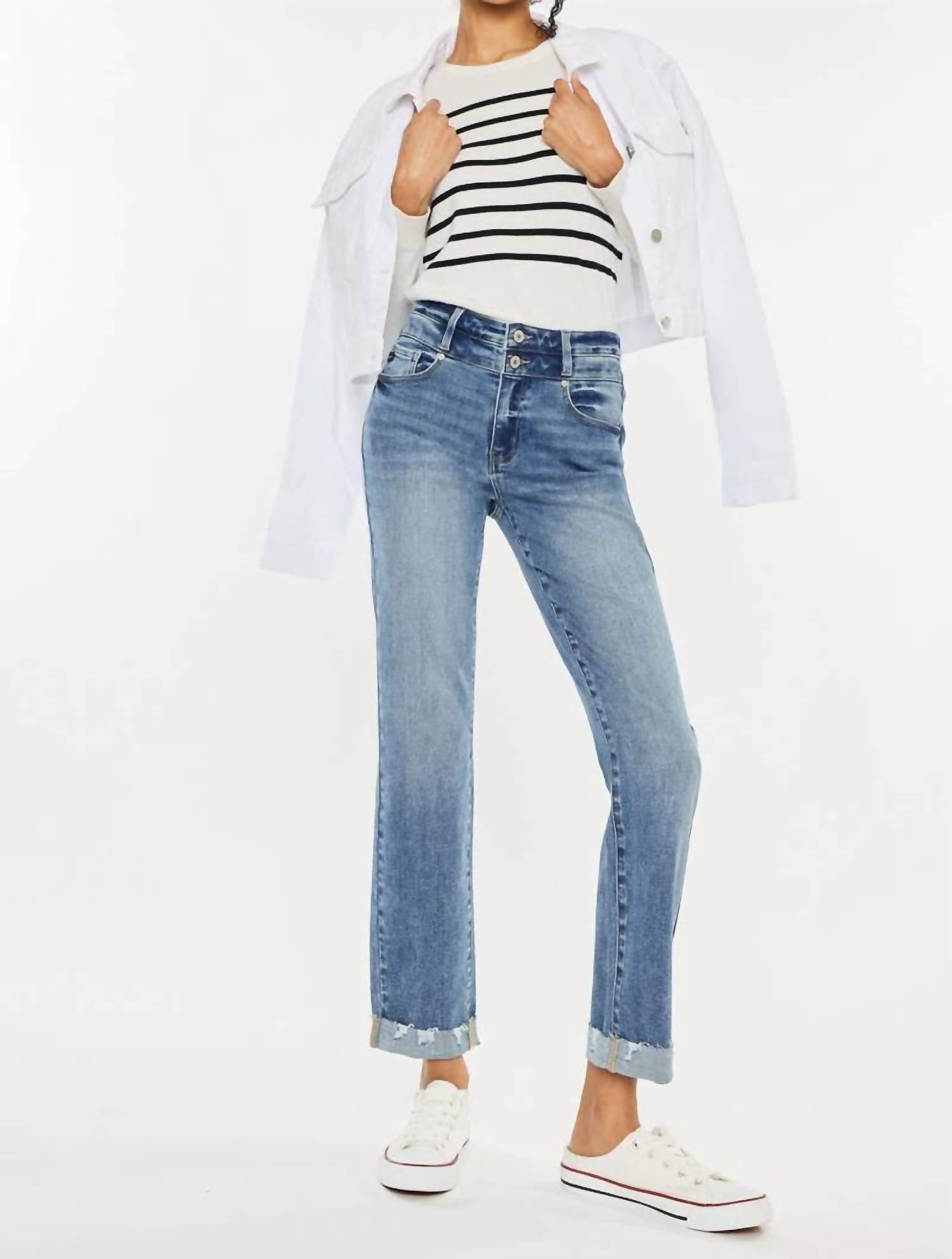 Kancan - Kiana High Rise Slim Straight Jeans