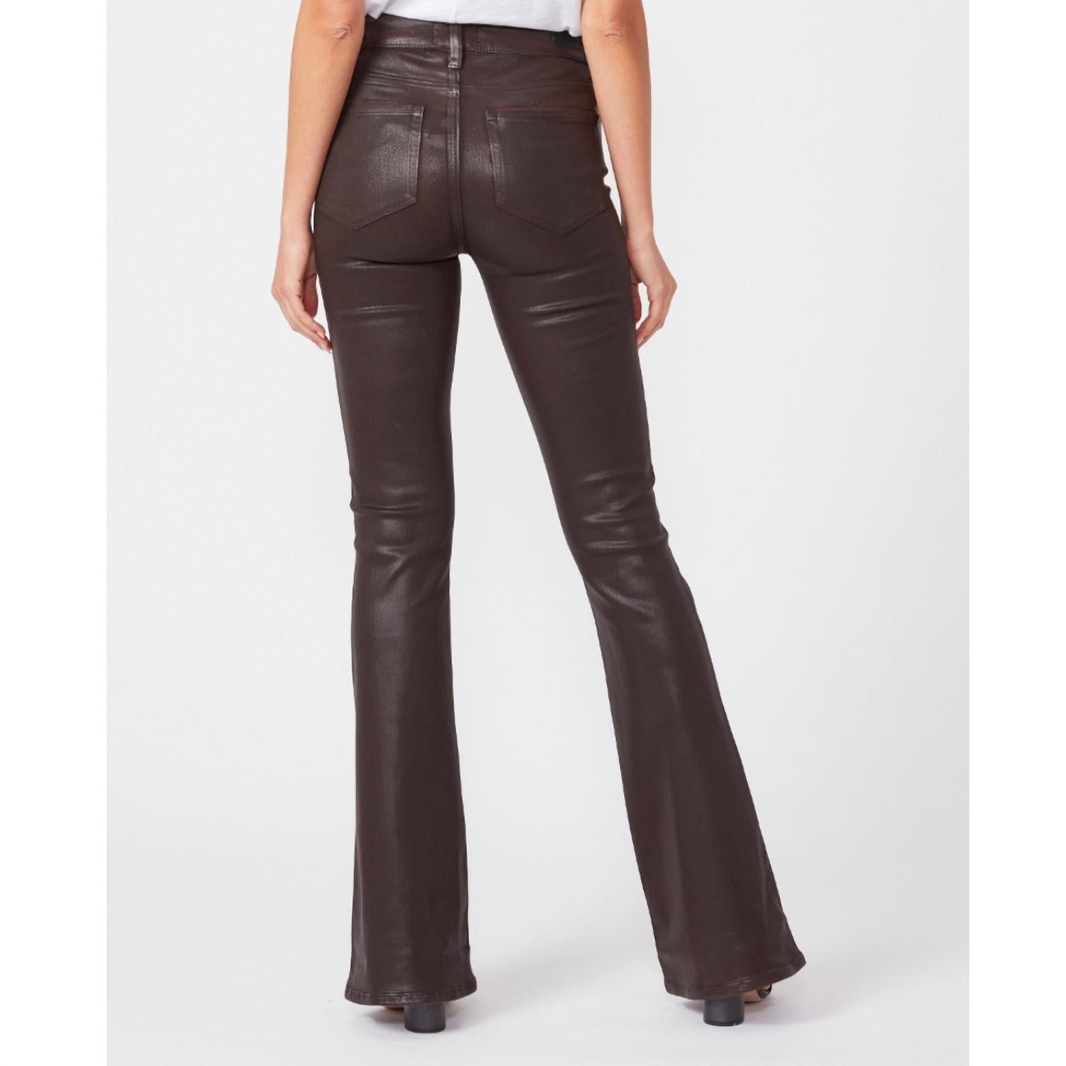Paige - Women's Lou Lou Coated High Rise Flare Jean