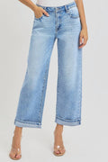 Risen - High Rise Ankle Boyfriend Cuffed Jeans
