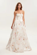 Pink Peony Off-the-Shoulder Maxi Dress