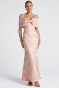 Bow-Knot Off-Shoulder Maxi Dress